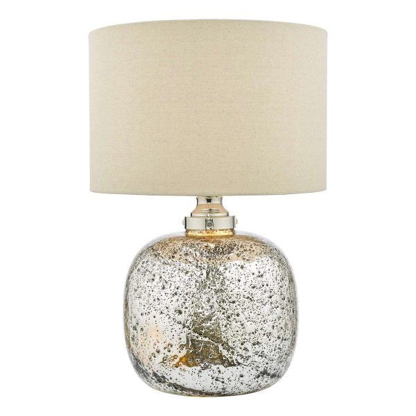 Dar Lava traditional dual light volcanic glass table lamp main image