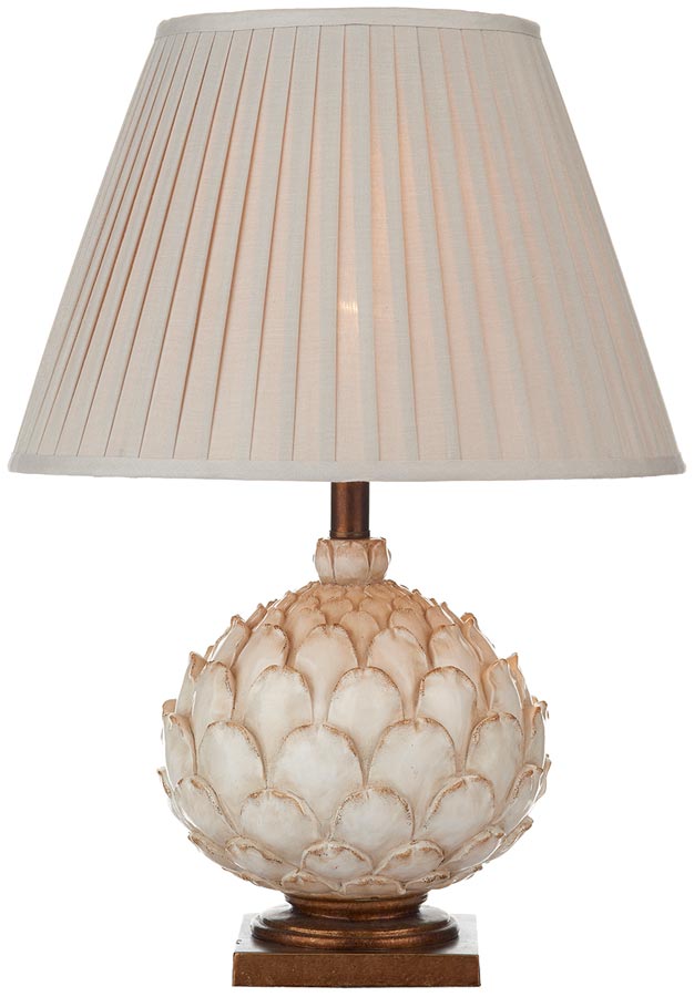 Dar Layer Large Ceramic Artichoke Table Lamp Stone Shade