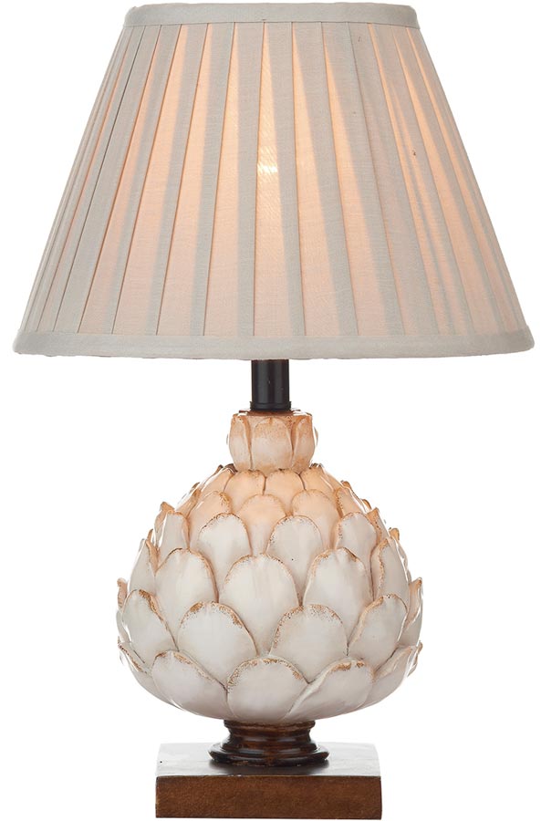 Dar Layer Small Ceramic Artichoke Table Lamp Stone Shade