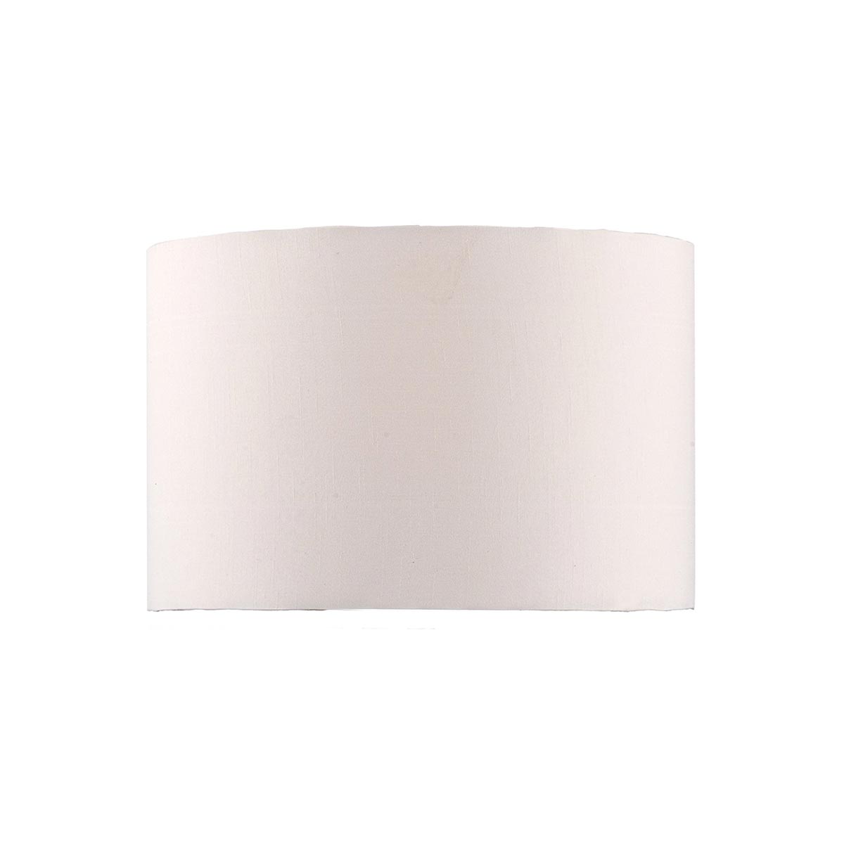 Dar Madrid 31cm Diameter White Faux Silk Drum Table Lamp Shade E27