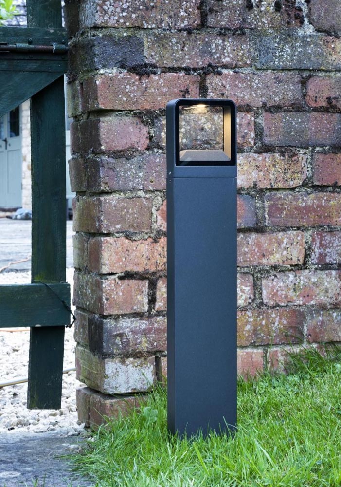 Dar Malone Modern 5w LED Outdoor Post Light Anthracite IP65