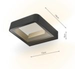 Dar Malone Modern 5w LED Square Outdoor Wall Light Anthracite IP65