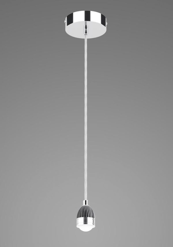 Dar Modular 13w LED Pendant Ceiling Light Cable Set Polished Chrome