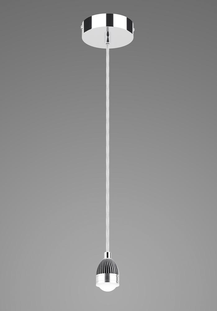 Dar Modular 13w LED Pendant Ceiling Light Cable Set Polished Chrome