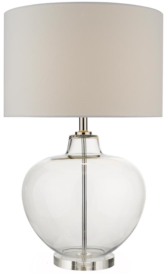 glass base table lamp