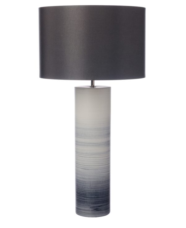 Dar Nazare Graduated Black & White Ceramic Column Table Lamp Base