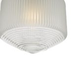 Dar Nisha 1 Light Art Deco Style Ceiling Pendant Ribbed Glass Chrome