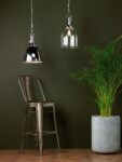 Dar Nolan Single Light Kitchen Pendant Polished Chrome