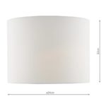 Dar Olalla 34cm Ivory Drum Table Lamp Shade E27 / E14 / B22