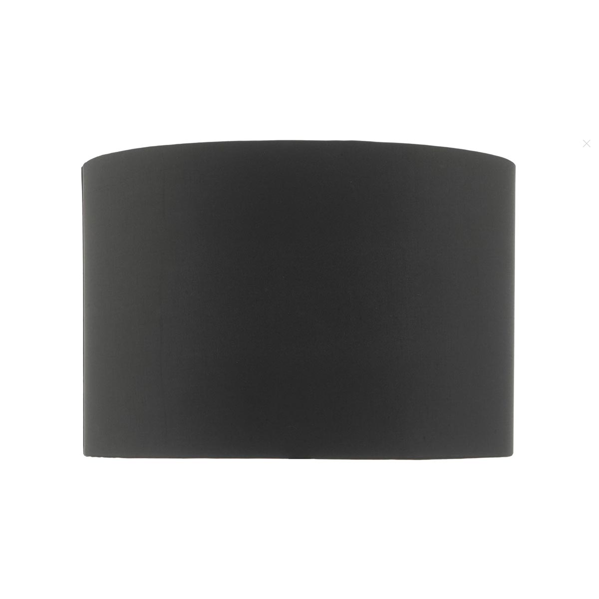 Dar Onora 30cm faux silk drum small table lamp shade in black main image
