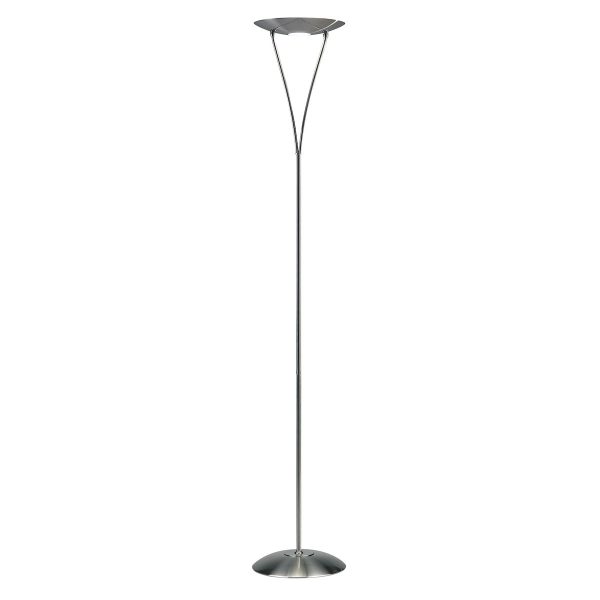 Dar Opus dimming floor up lighter lamp in satin chrome main image