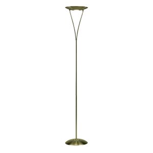 Dar Opus dimming floor up lighter lamp in antique brass main image