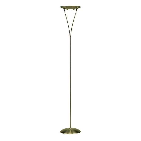 Dar Opus dimming floor up lighter lamp in antique brass main image