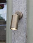 Dar Ortega 1 Light Adjustable Outdoor Wall Spot Light Solid Brass IP65