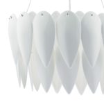 Dar Phillipa Modern 3 Lamp Pendant Ceiling Light White Ceramic Petals