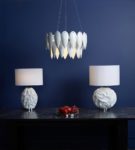 Dar Phillipa Modern 3 Lamp Pendant Ceiling Light White Ceramic Petals
