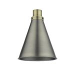 Dar Potter Metal Cone Ceiling Pendant Lamp Shade Antique Chrome
