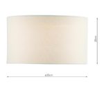 Dar Pyramid 35cm White Cotton Drum Table Lamp Shade