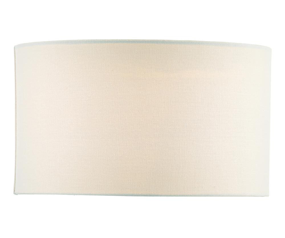 Dar Pyramid 35cm White Cotton Drum Table Lamp Shade