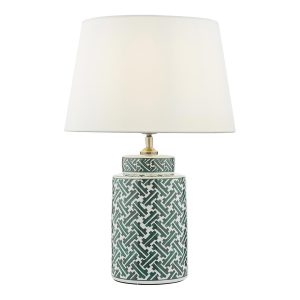 Reese teal 1 light ceramic ginger jar table lamp base only main image