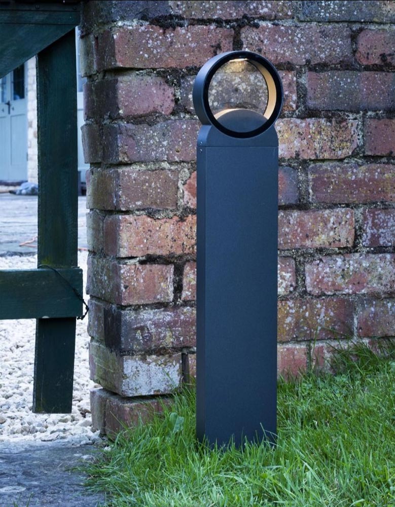 Dar Reon Modern 1 Light 5w LED Outdoor Post Light Anthracite IP65