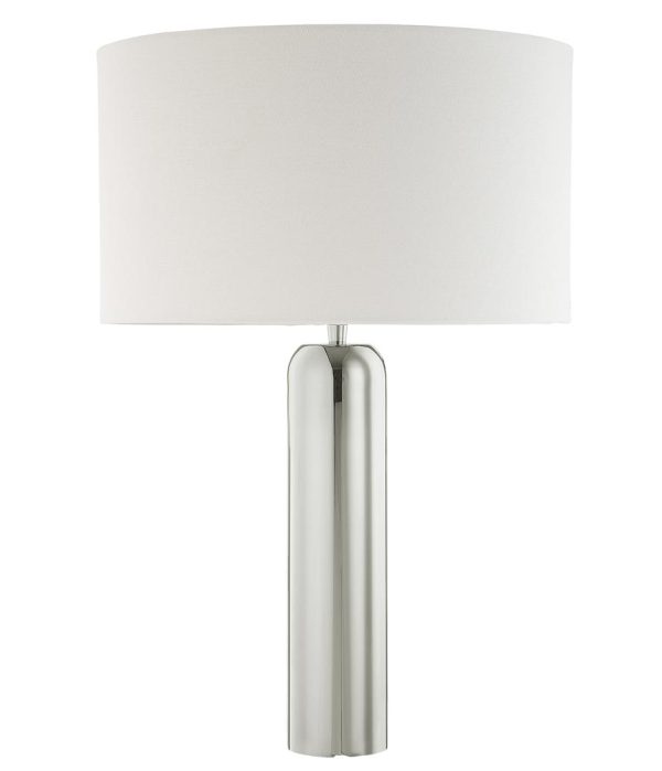 Dar Medium 1 Light Polished, Stainless Steel Table Lamp Base