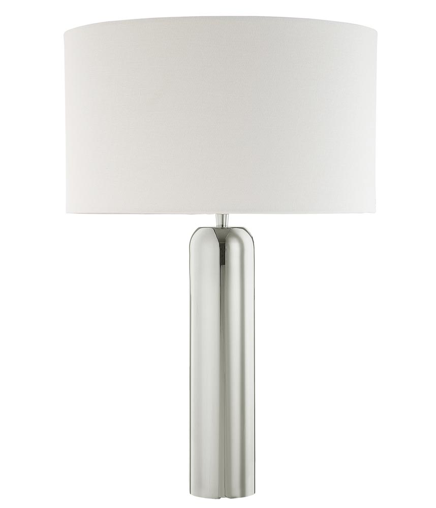 Dar Rifle Medium 1 Light Polished Stainless Steel Table Lamp Base Only