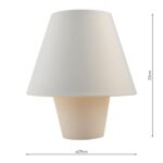 Dar Rylee 1 Light Grey Faux Satin Silk Flower Pot Table Lamp With Shade