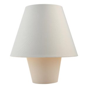 Dar Rylee grey faux satin silk flower pot table lamp with shade main image