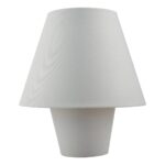 Dar Rylee 1 Light Grey Faux Satin Silk Flower Pot Table Lamp With Shade
