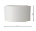 Dar Tuscan Smooth Ivory Cotton 40cm Drum Floor/Table Lamp Shade E27