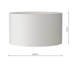 Dar Tuscan Smooth Ivory Cotton 30cm Drum Table Lamp Shade E27