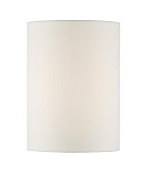 Dar Tuscan smooth ivory cotton fabric 13cm cylinder wall light shade main image