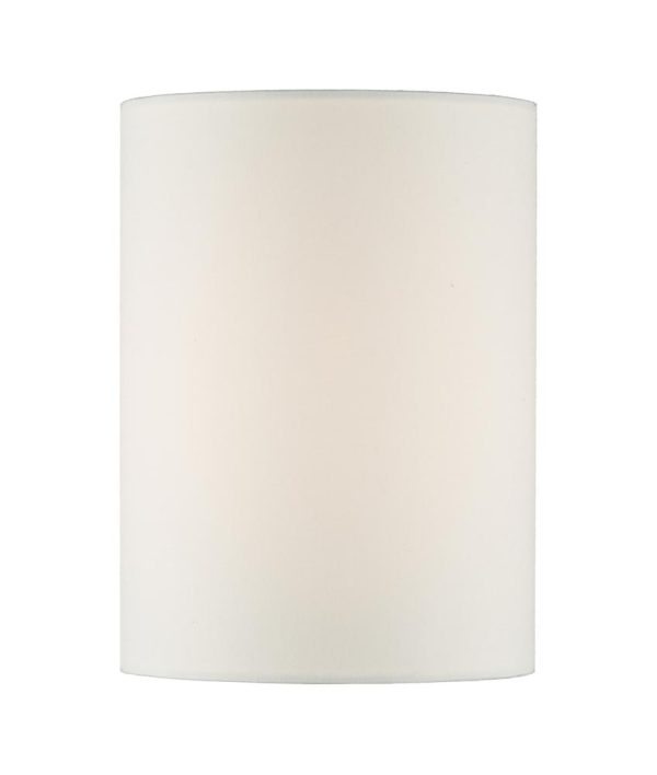 Dar Tuscan smooth ivory cotton fabric 13cm cylinder wall light shade main image