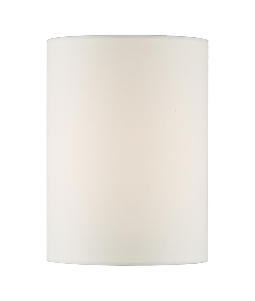 Dar Tuscan Smooth Ivory Cotton 13cm Cylinder Wall Light Shade E27