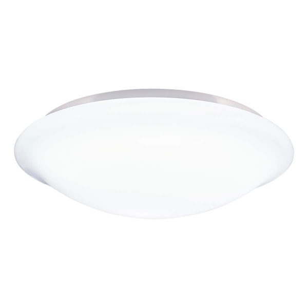 Sky 1 lamp flush round bathroom ceiling light in white acrylic main image