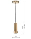 Dar Satin Bronze Finish E27 Pendant Ceiling Light Black Cable Set