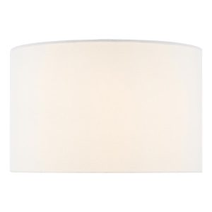 Dar Sphere 35cm linen drum medium table lamp shade in white main image
