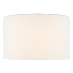 Dar Sphere 35cm linen drum medium table lamp shade in white main image
