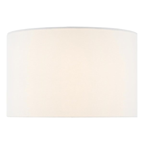 Dar Sphere 35cm linen drum medium table lamp shade in white main image