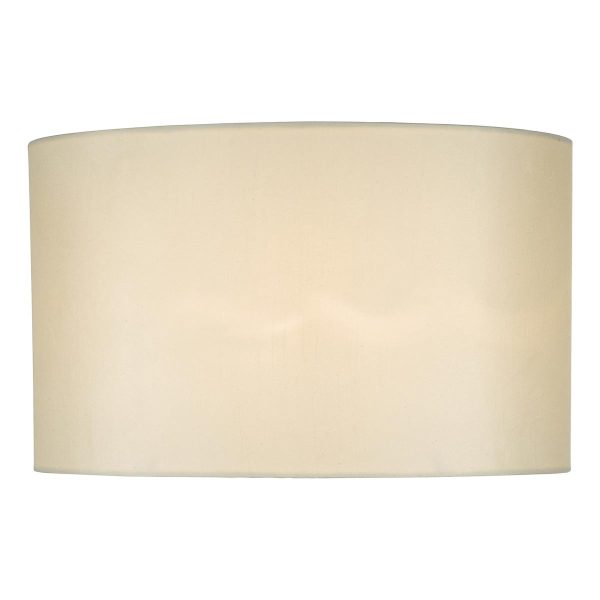 Dar Syracuse oval 35cm faux silk fabric table lamp shade in white main image