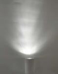 Dar Tedrick Single 1 Light Uplighter Table Lamp Satin White With Bulb