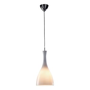 Tone white glass and polished chrome kitchen pendant main image