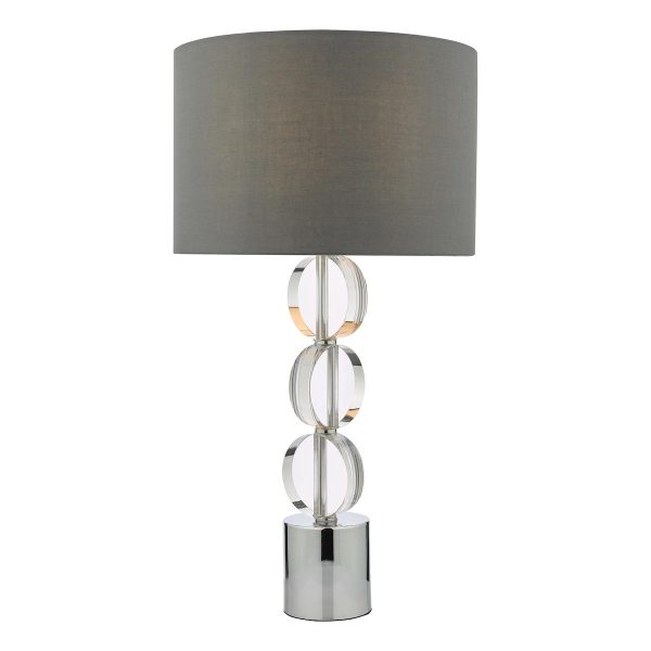 Tuke polished chrome 1 light touch operated dimming table lamp main image