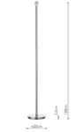 Dar Tuscan Modern 1 Light Floor Lamp Base Only Satin Chrome