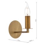 Dar Tyler Modern 1 Lamp Switched Single Wall Light Brushed Bronze