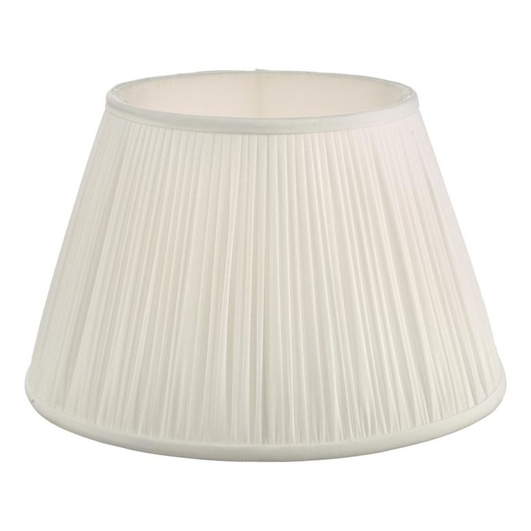 Pinch Pleated 16 inch Soft Ivory Faux Silk Lamp Shade | Universal Lighting
