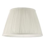 Dar Ulyana 40cm Pleated Ivory Faux Silk Table Lamp Shade E27 & B22