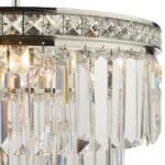Dar Vyana Classic 4 Light Luxury Crystal Ceiling Pendant Polished Nickel