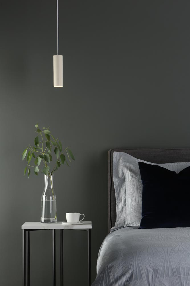 Dar Yari Ultra-Modern 11w LED Pendant Ceiling Light Satin White